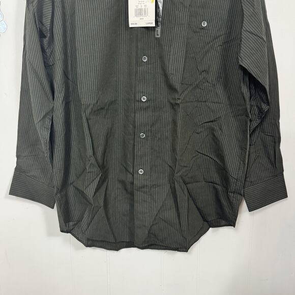 Croft & Barrow Shirt Mens Large Striped Button Down Pocket NWT Casual Dress Shir - Picture 3 of 11